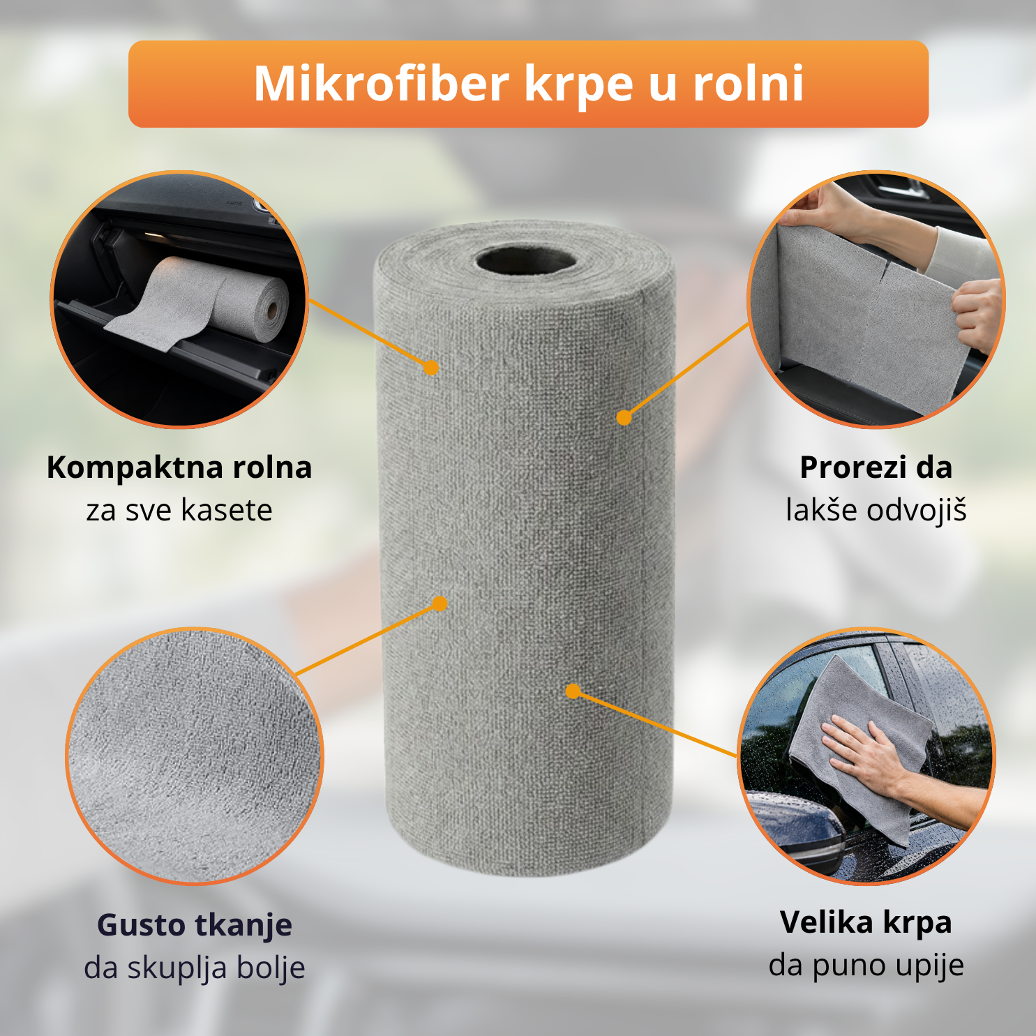 Magični ubrusi - Rolna od 50 mikrofiber ubrusa