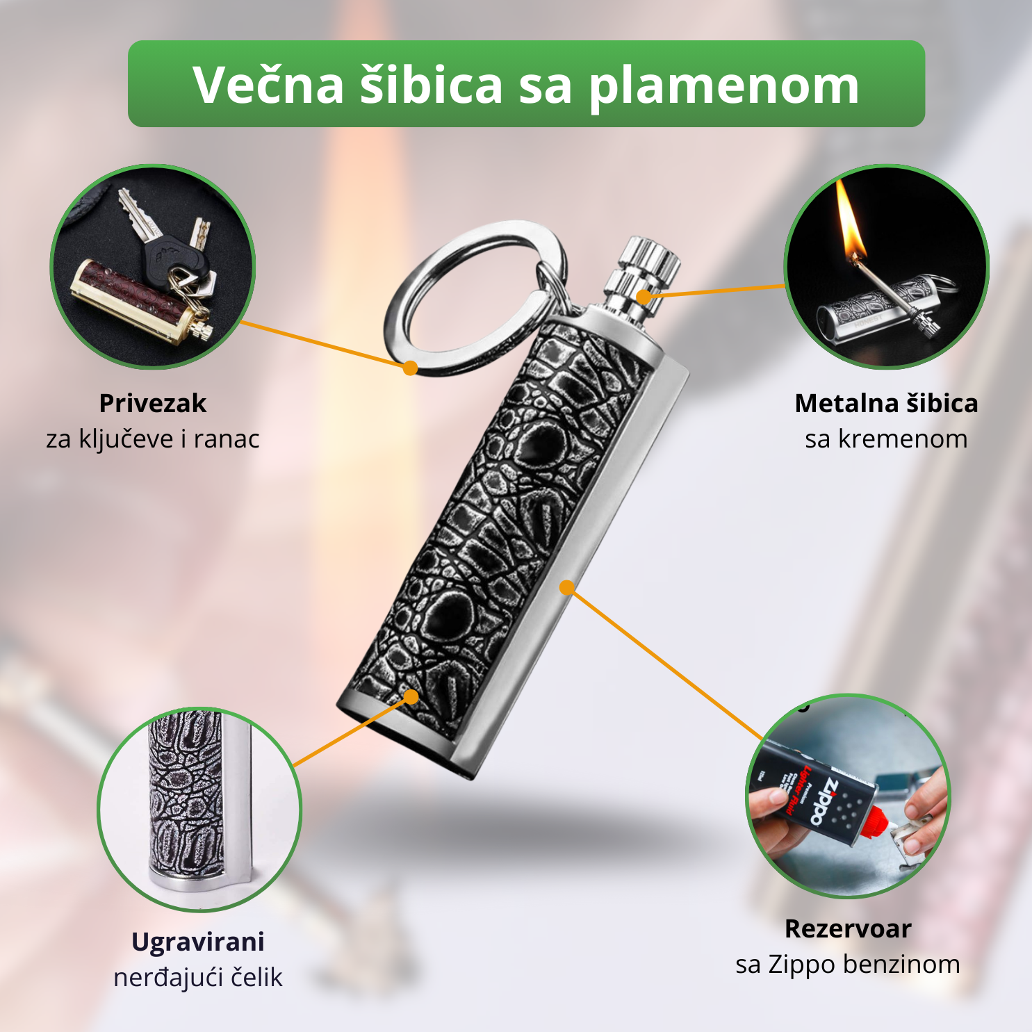EverFlame - Metalna šibica sa večnim plamenom