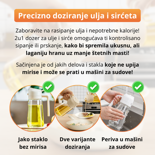 2u1 Dozer za ulje i sirće - 1+1 Gratis