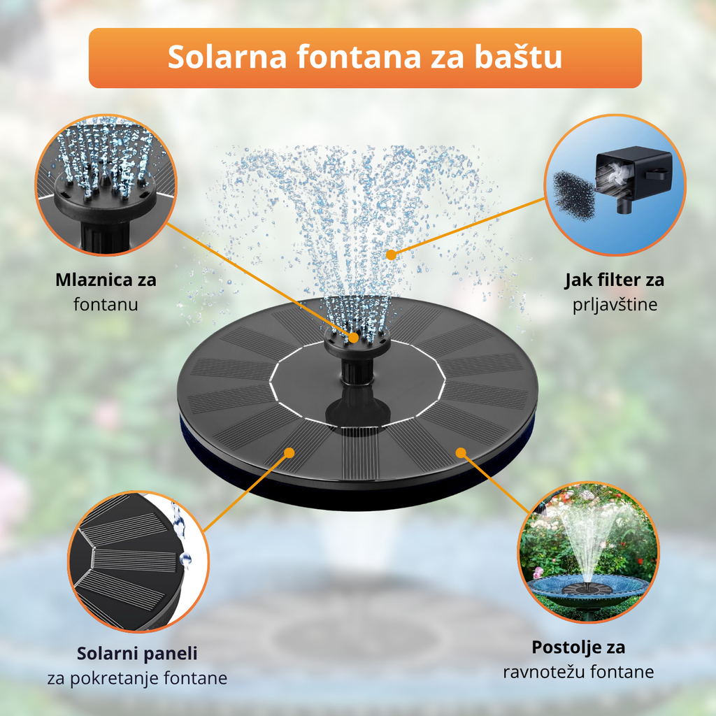 SunFlow - Solarna fontana za baštu