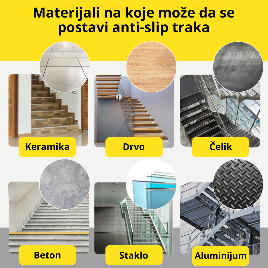 Traka protiv klizanja za stepenice i površine
