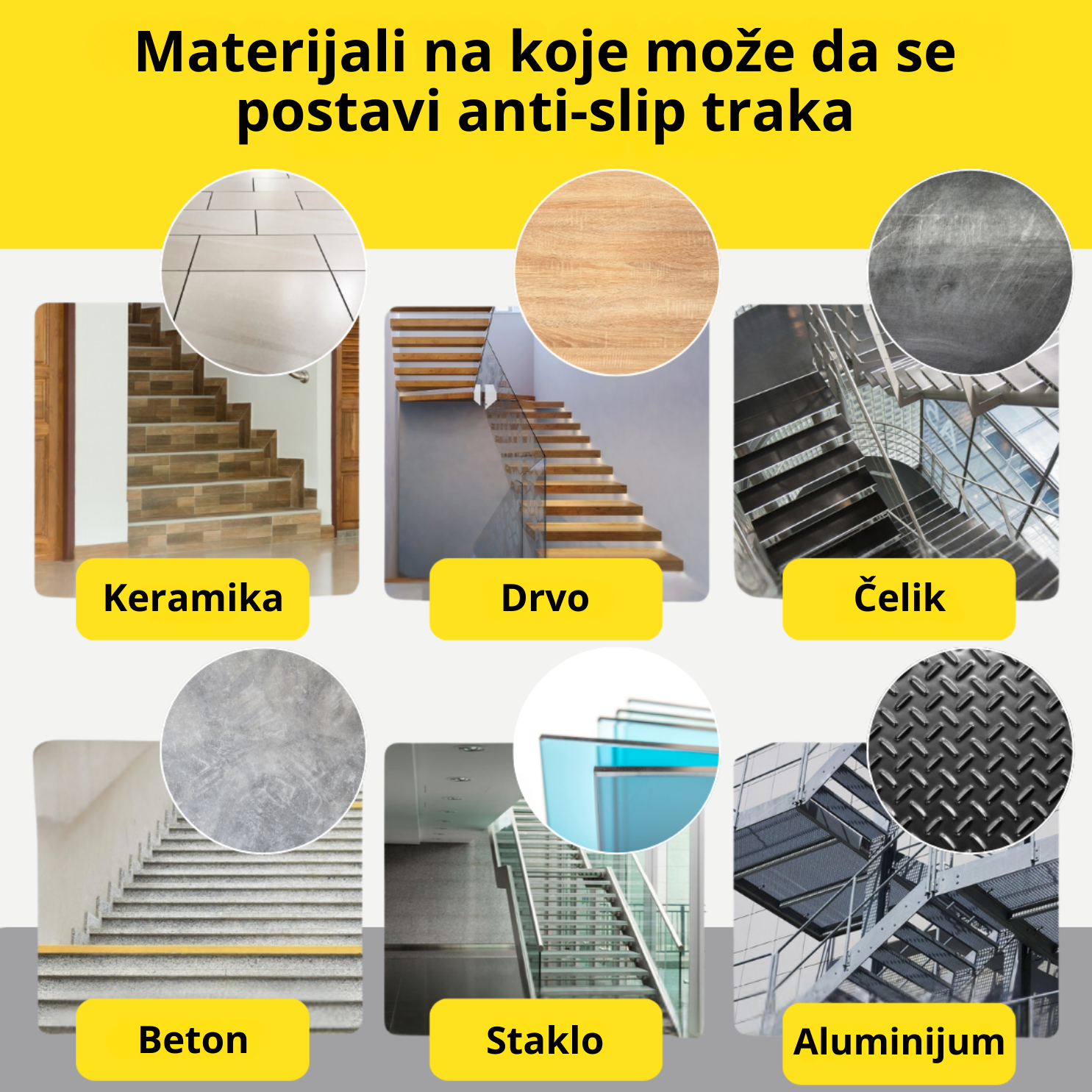 Traka protiv klizanja za stepenice i površine