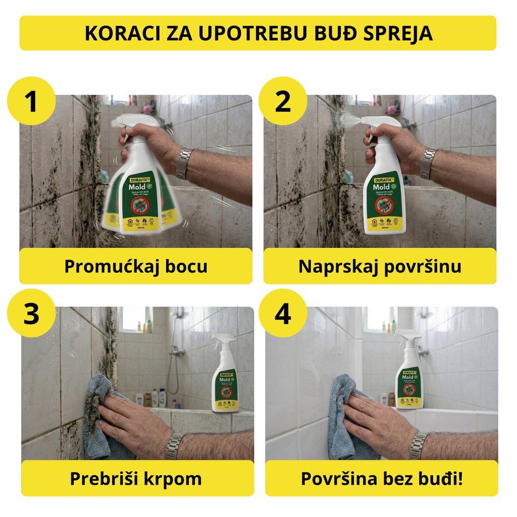 Durafix Mold - Sredstvo za uništavanje buđi i plesni (500ml+500ml)