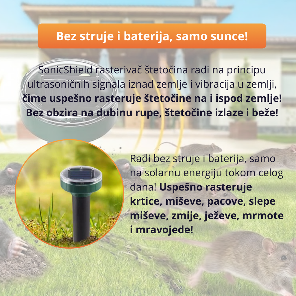 SonicShield - Ultrasonični rasterivač štetočina