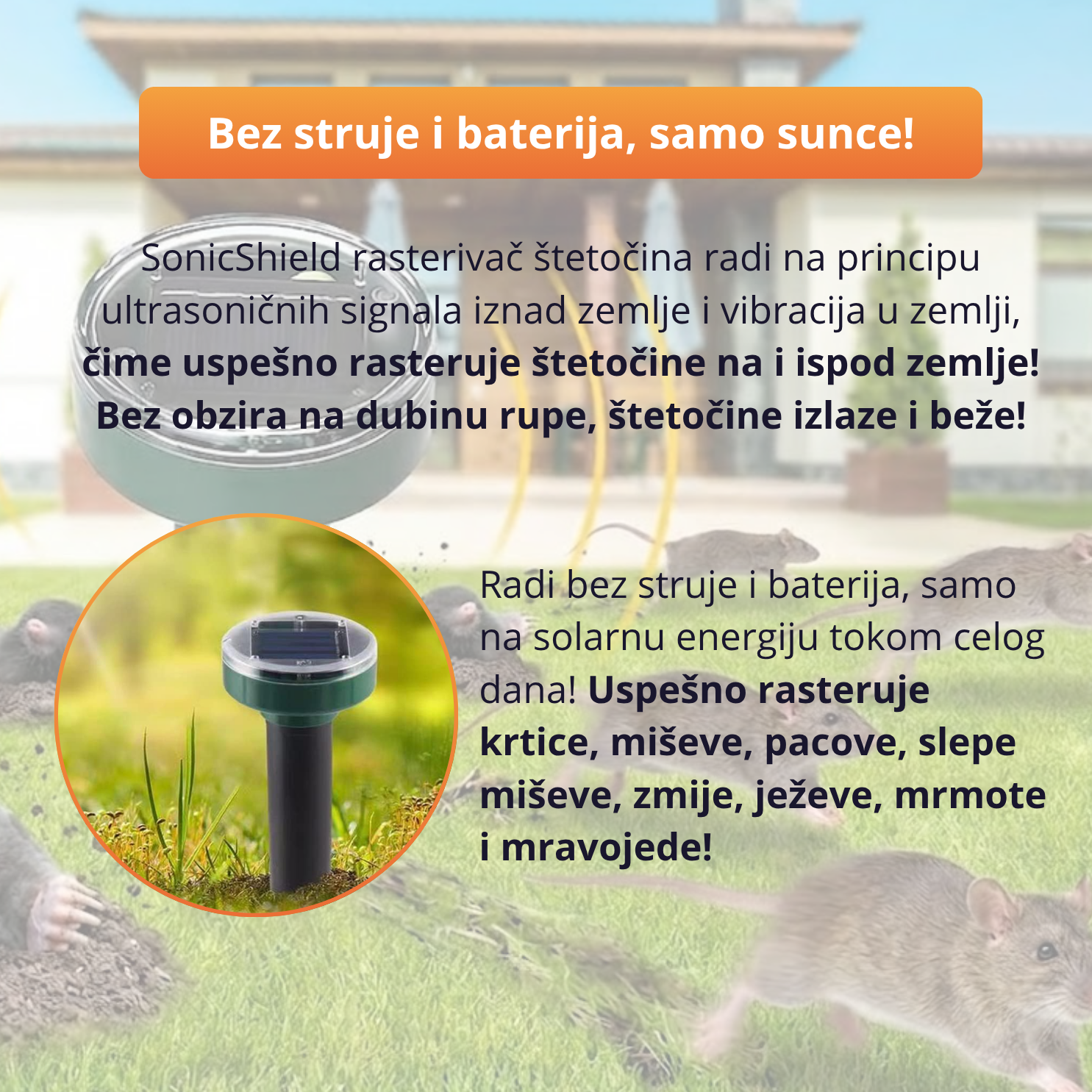 SonicShield - Ultrasonični rasterivač štetočina