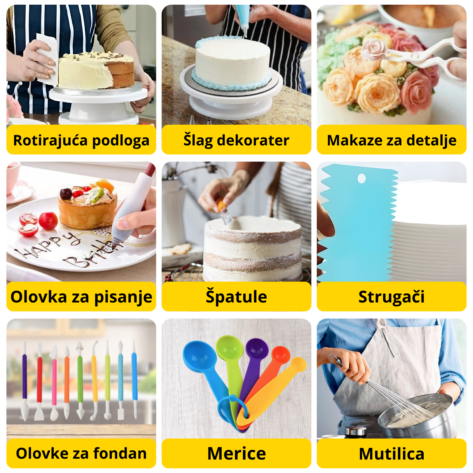 Rudolfov set za dekoraciju torti i kolača