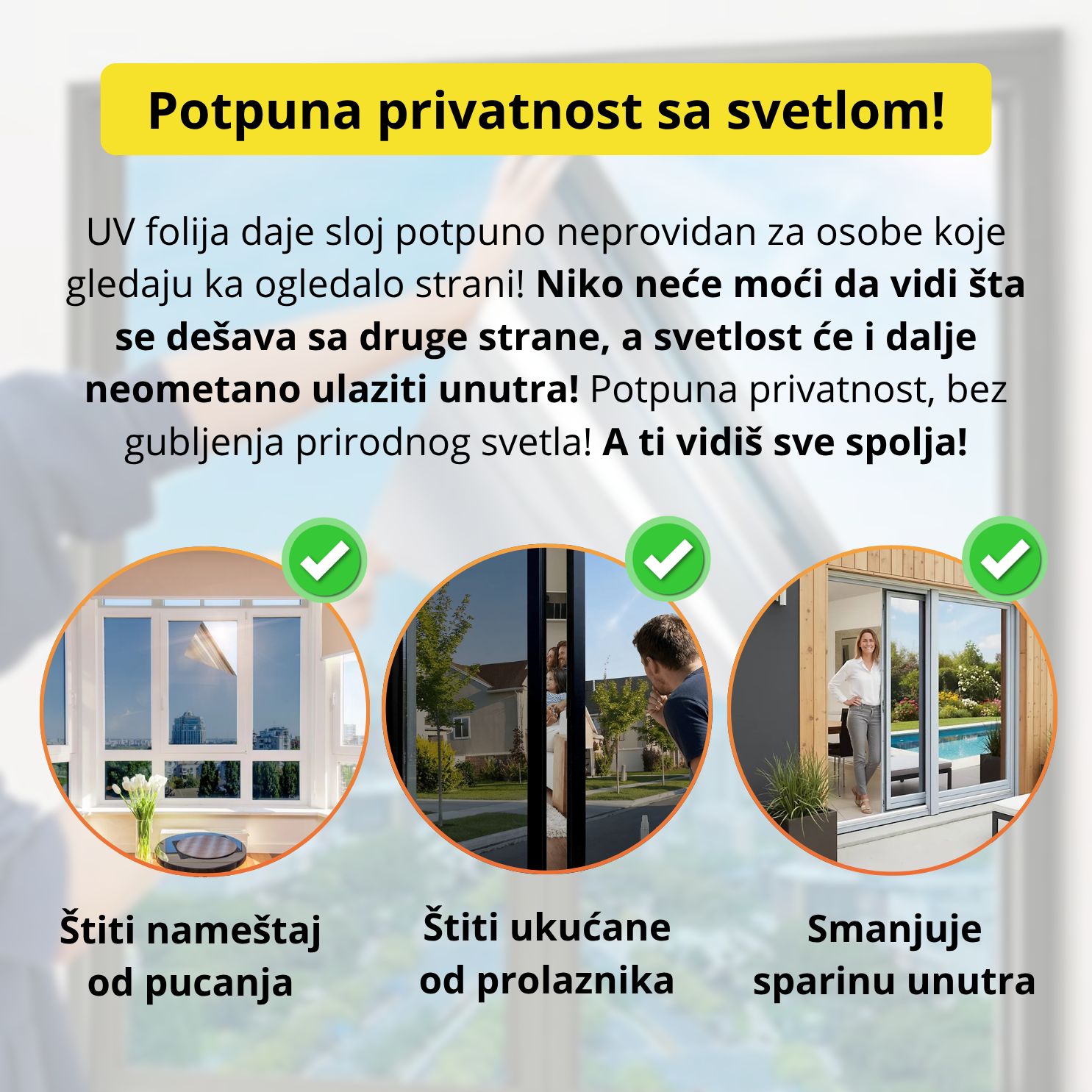 Uv reflektujuća folija za stakla DRAFT