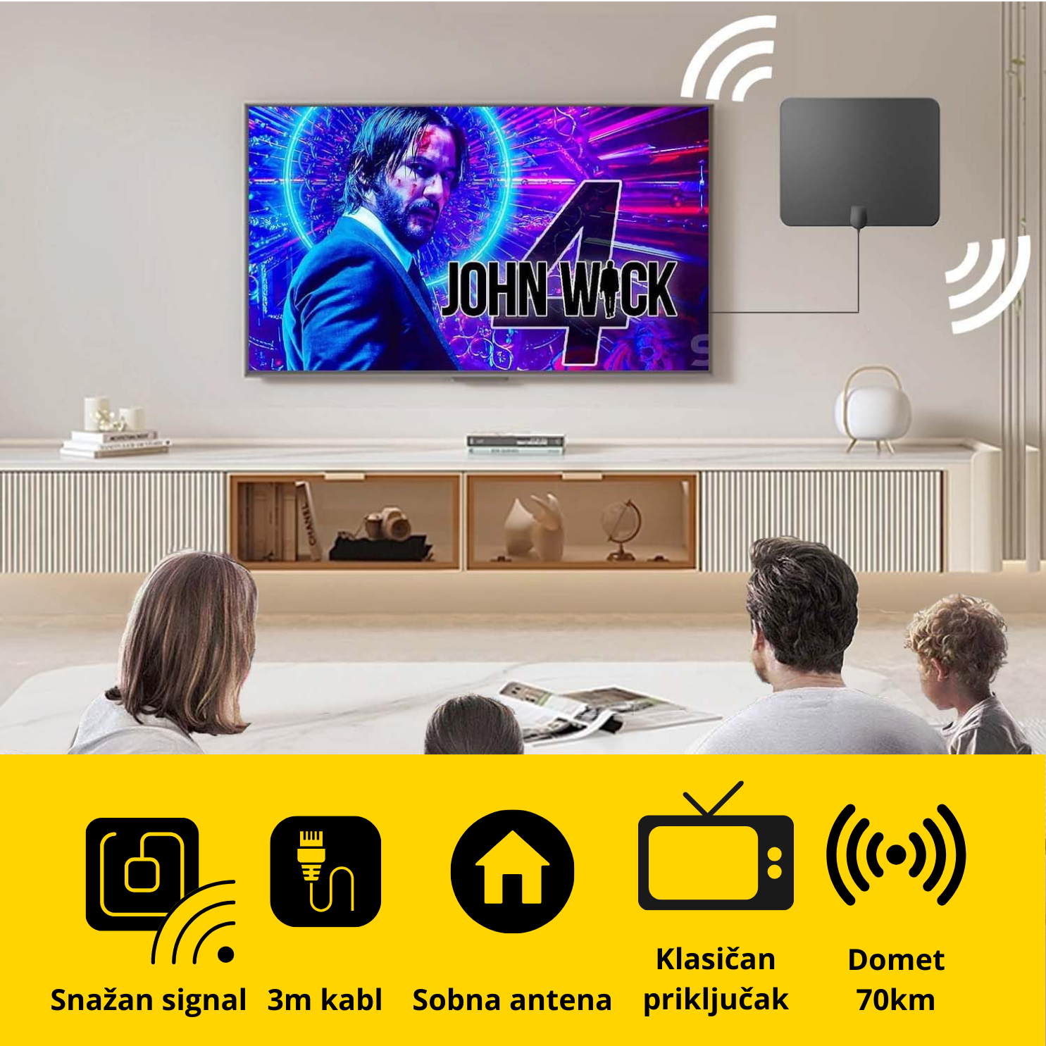 HDTV - Digitalna TV Sobna Antena sa pojačivačem