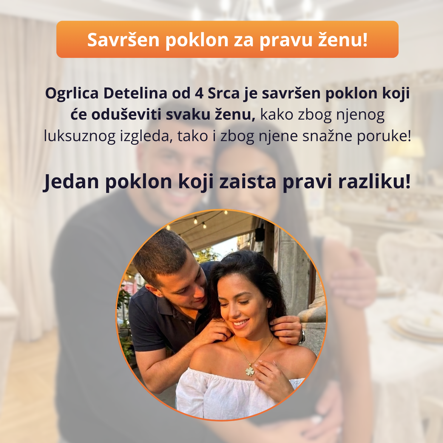 Amajlija Večne Sreće - Ogrlica Detelina od 4 Srca