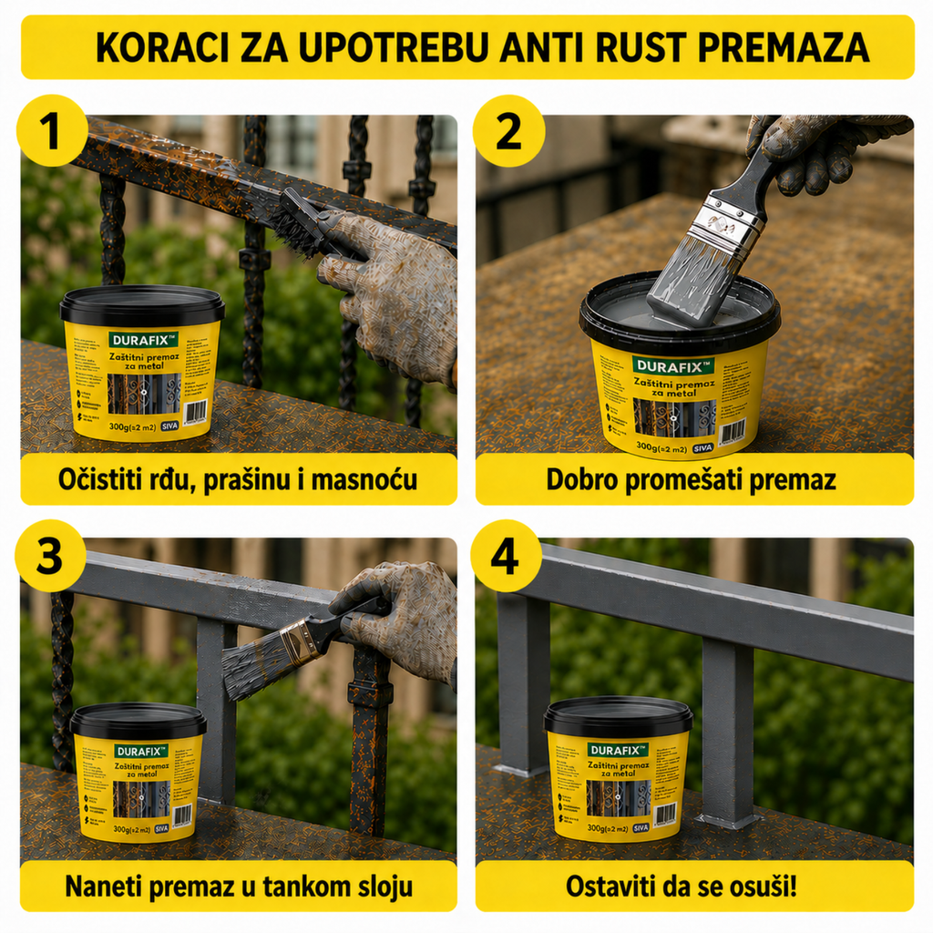 AntiRust - 3 u 1 boja protiv rđe i korozije (300g+300g)