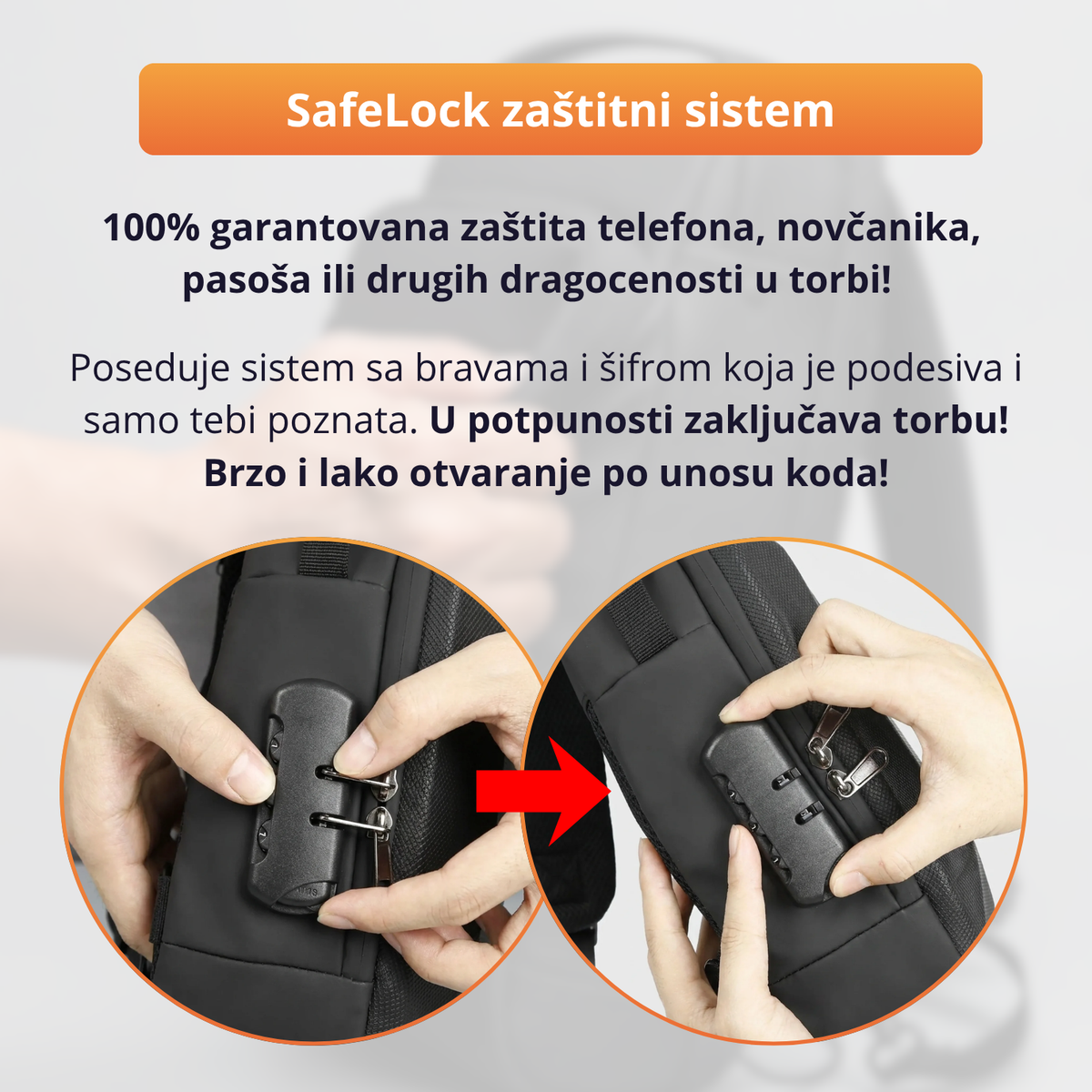 LockBag - Vodootporna torba sa zaštitnom bravom