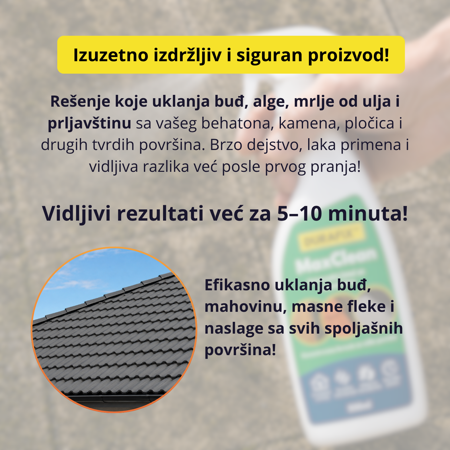 Sprej za čišćenje betona 1 + 1 GRATIS