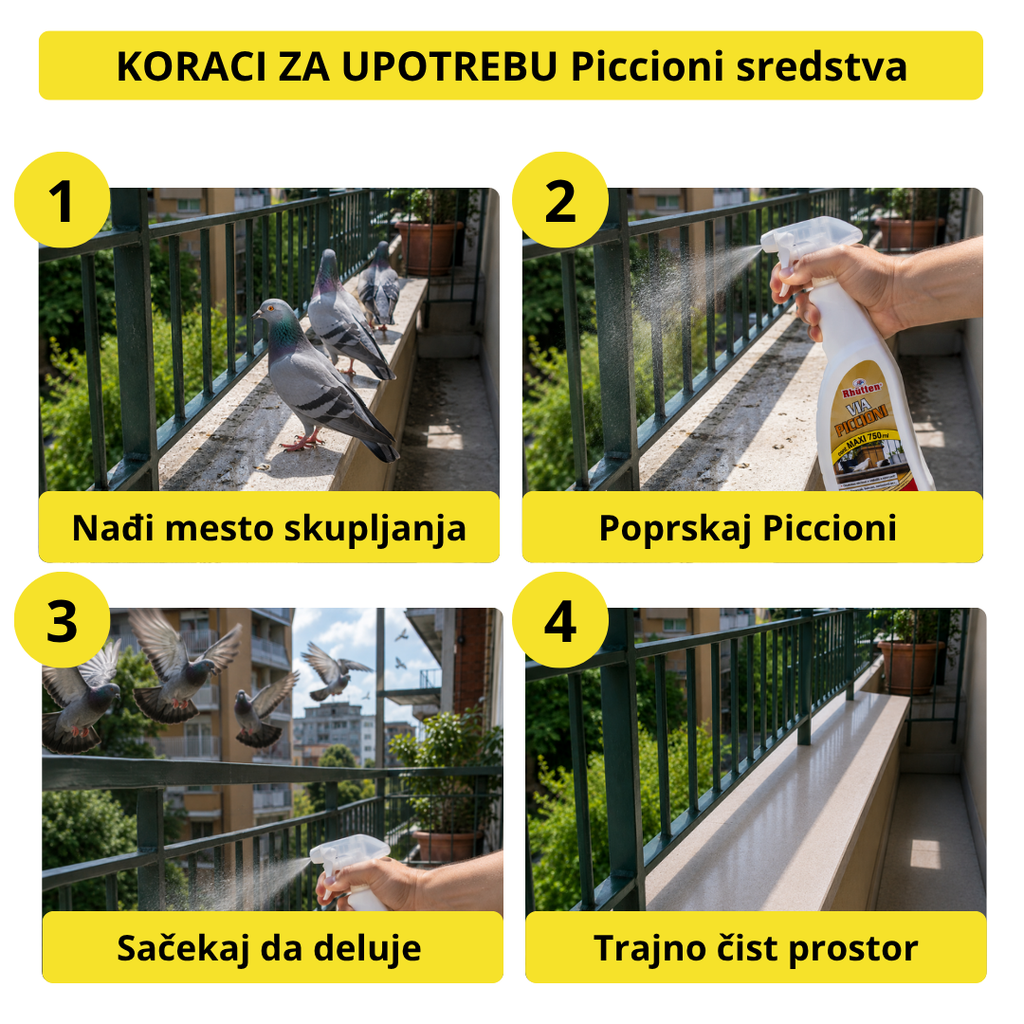 Sredstvo za Rasterivanje Golubova i Ostalih Ptica 750ml