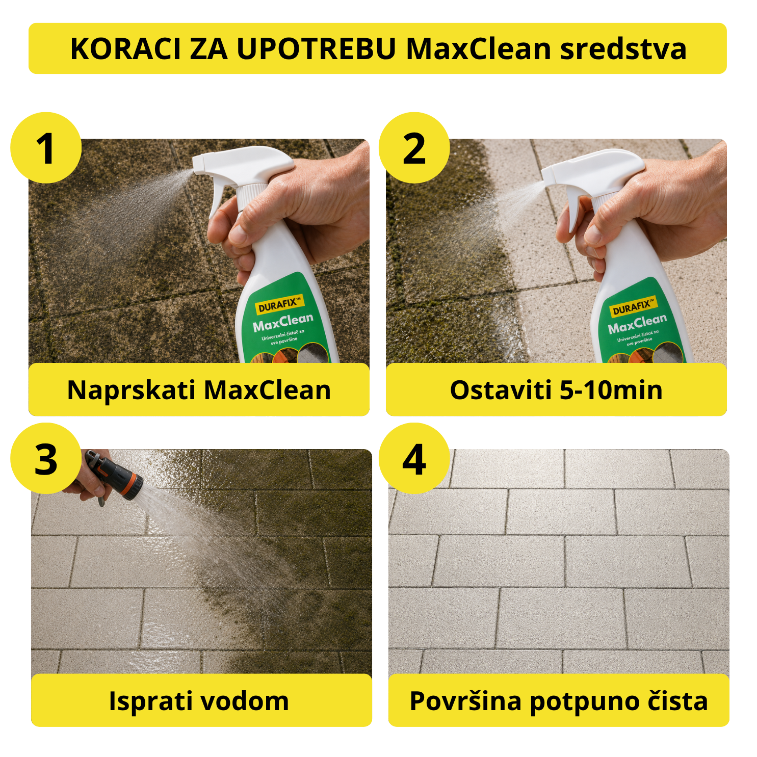 Sprej za čišćenje betona 1 + 1 GRATIS