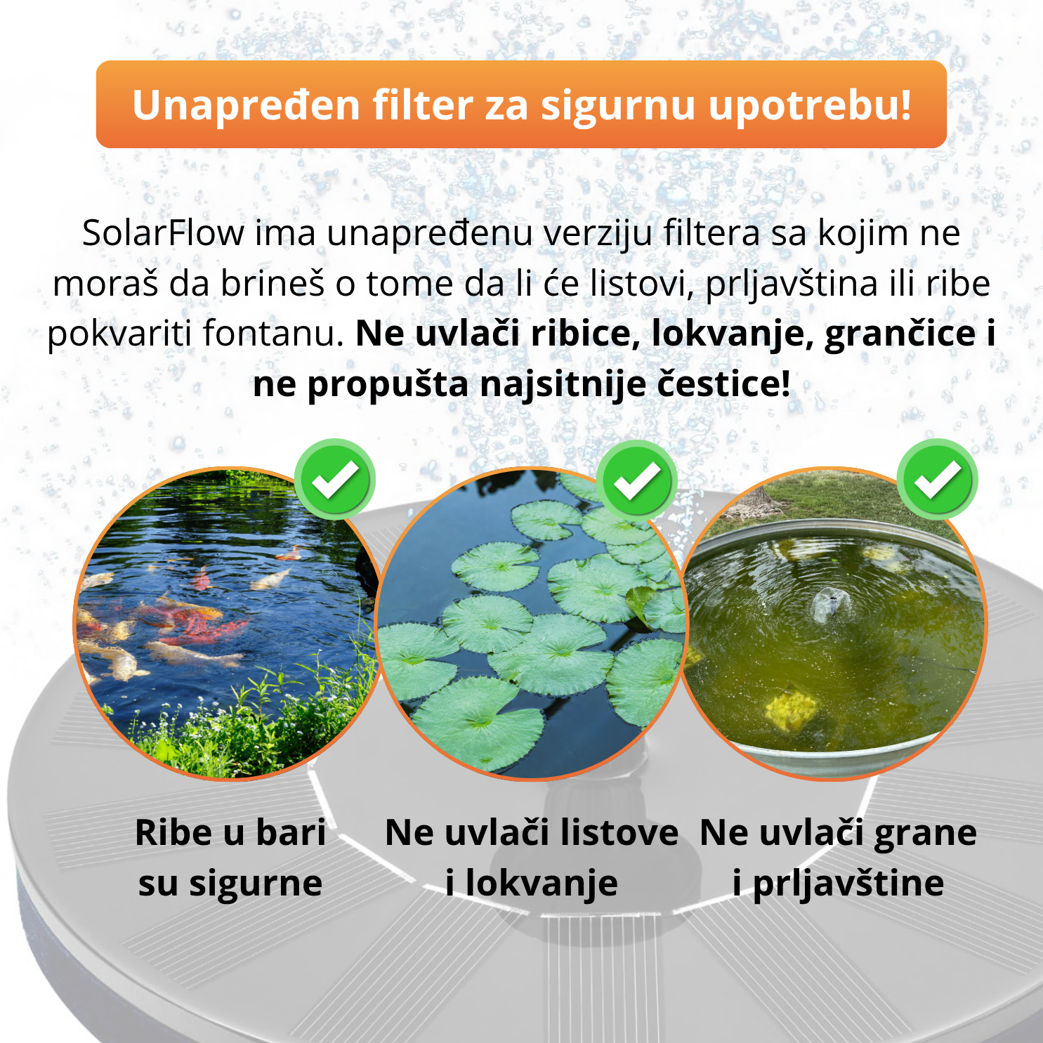 SunFlow - Solarna fontana za baštu