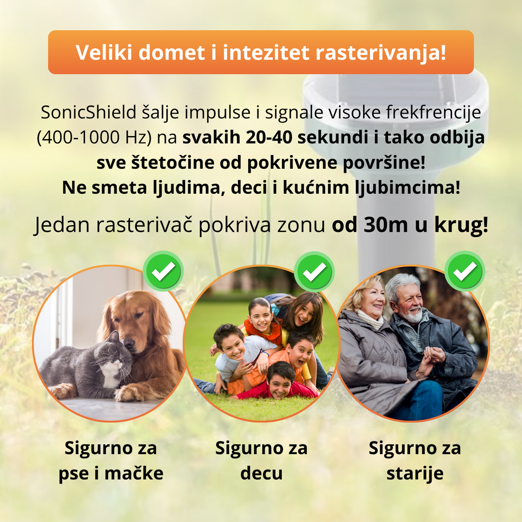 SonicShield - Ultrasonični rasterivač štetočina