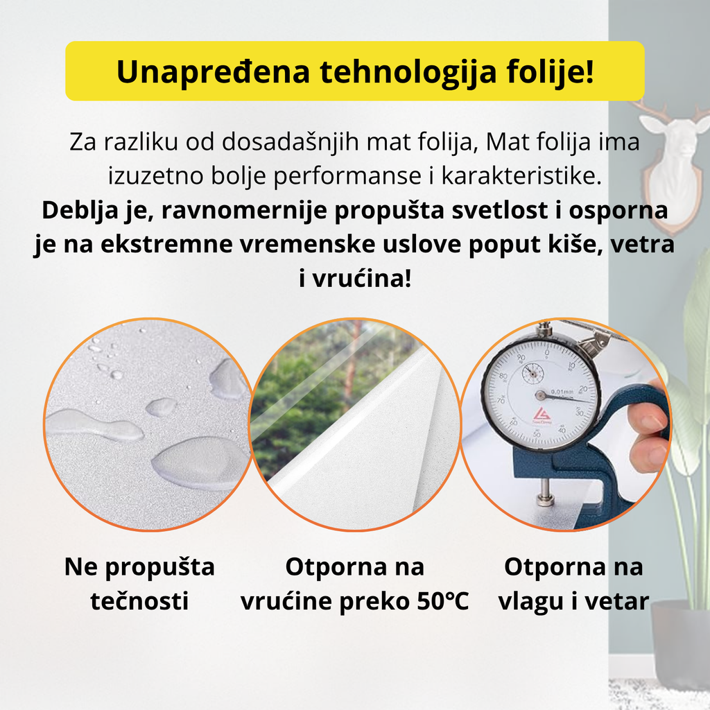 Samolepljiva folija za matiranje stakla 45x200cm